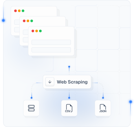 Web scraping workflow with stable sessions and data export options