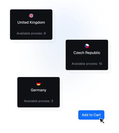 How it works illustration with marketplace location cards and add to cart